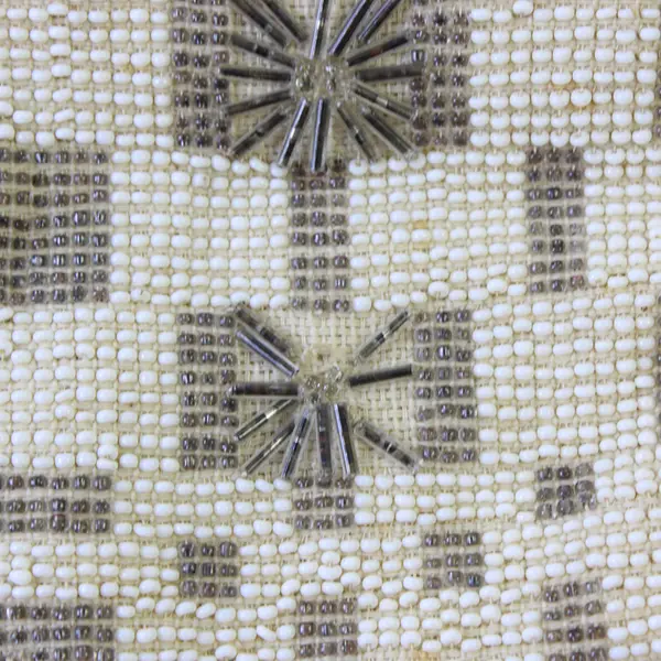 Vintage Starburst Beaded Zipper Pouch Czechoslovakia FLAWED