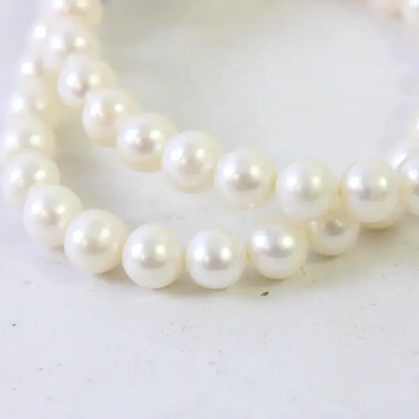 J&T Stretchy Pearl Bracelet 925 Sterling Setting for Interchangeable Stones