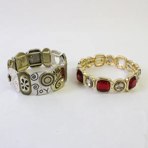 Lot of 10 Assorted Fashion Bracelets Beaded Stretch Mixed Styles