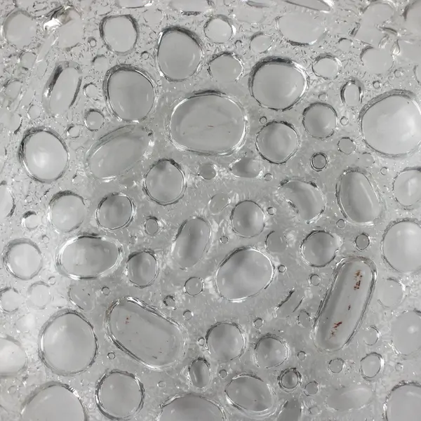 Vintage 1960s Mid Century Modern Clear Pebble Glass Square Heavy Ashtray