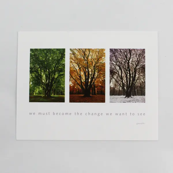 Lot of 17 PSI Changing Seasons Gandhi Quote Blank Notecards 2001