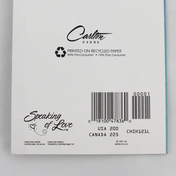 Carlton Speaking of Love Unused Birthday Greeting Card Special Man