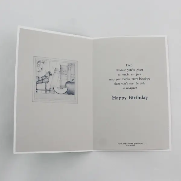 Vintage DaySpring Happy Birthday Dad Greeting Card UNUSED