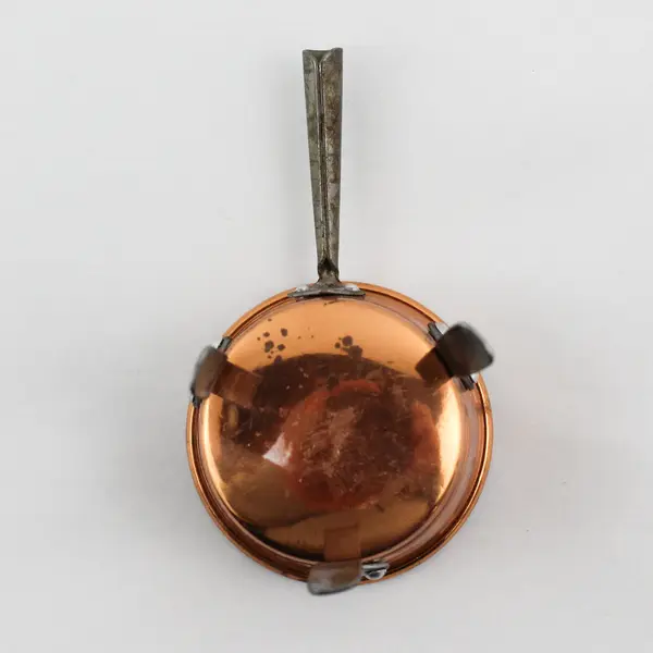 Swedish Miniature Copper Hearth Pan 3 Leg Spider Long Handle Scandinavian