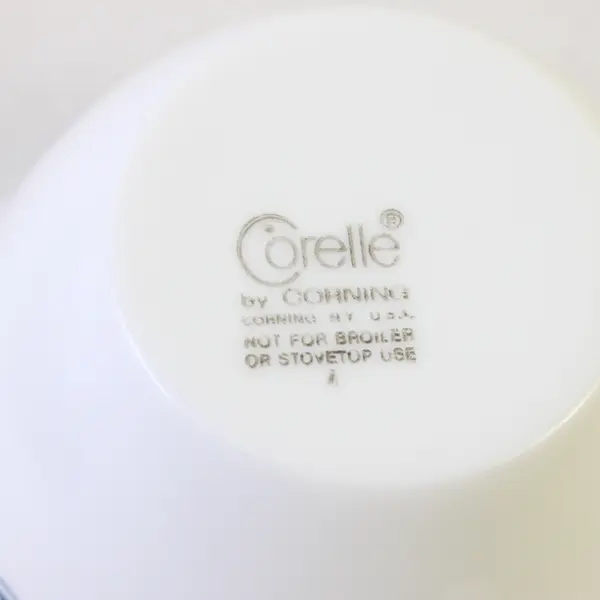 8 Pc Corelle Old Town Blue Flat Cup and Saucer Set