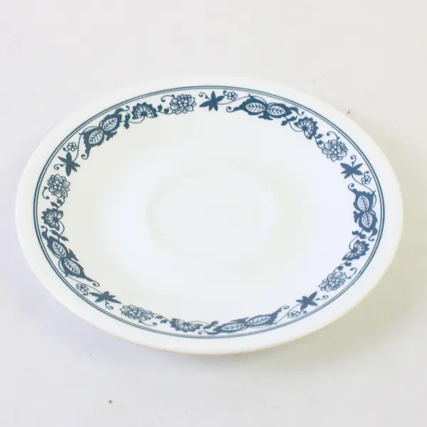 8 Pc Corelle Old Town Blue Flat Cup and Saucer Set