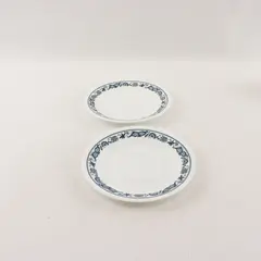 Lot of 2 Corelle Old Town Blue Saucers FLAWED