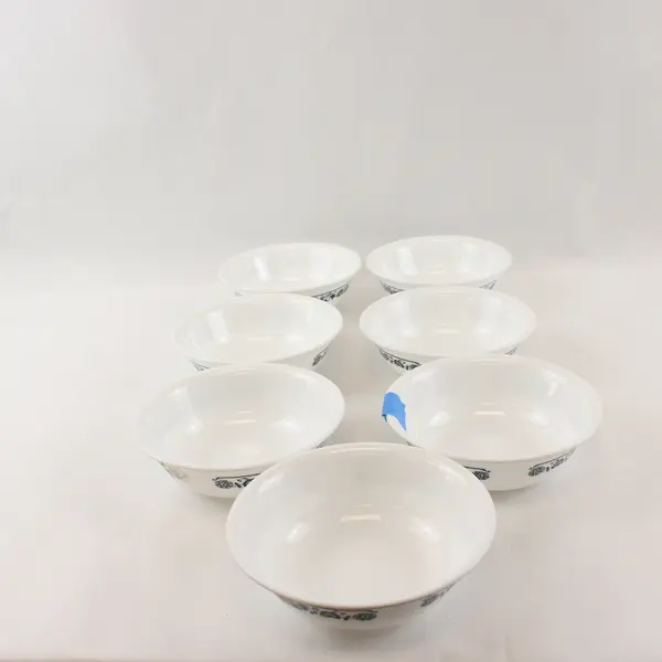 Lot of 7 Corelle Old Town Blue Coupe Cereal Bowls 6-1/4" FLAWED