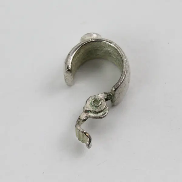 Vintage Monet Silver Tone Hoop Huggie Clip Earrings Fashion Jewelry Costume