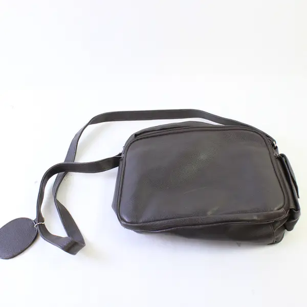 Classics New York Dark Brown Faux Leather Crossbody Purse
