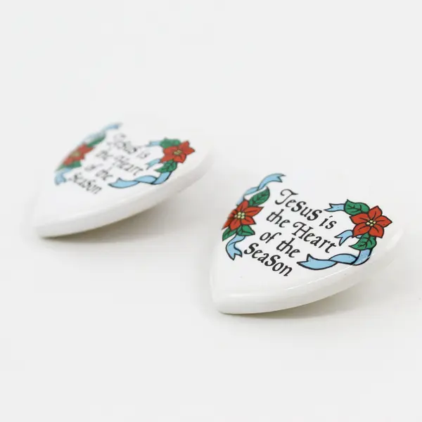 1994 Christmas Pin Jesus is the Heart of the SeaSon Ceramic  House of Lloyd