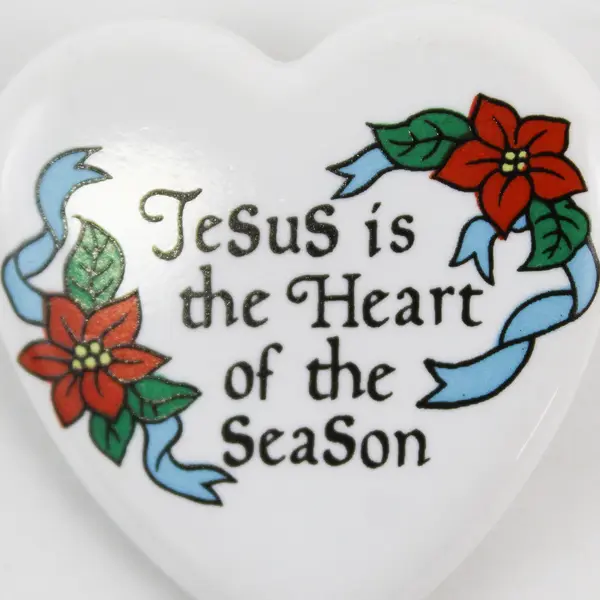 1994 Christmas Pin Jesus is the Heart of the SeaSon Ceramic  House of Lloyd