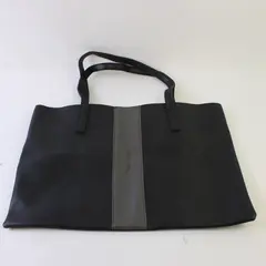 Vince Camuto Black and Gray Pebbled Faux Leather Shoulder Bag Tote