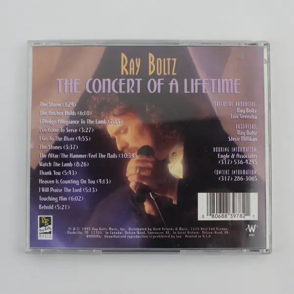 The Concert of a Lifetime by Ray Boltz Christian Music CD 1995