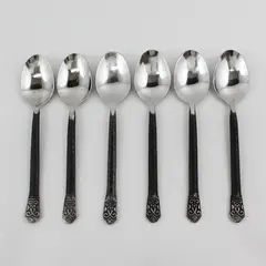Lot of 6 Gourmet Settings Avalon Barcelona Pattern 18/10 SS Oval Soup Spoons 8"