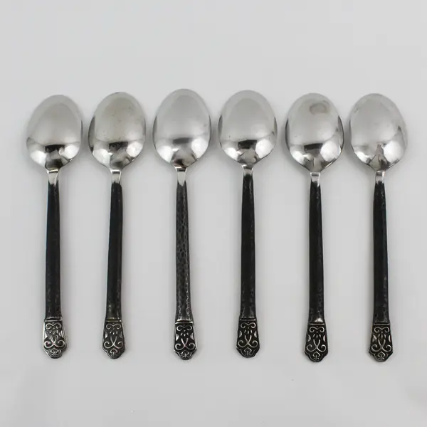 Lot of 6 Gourmet Settings Avalon Barcelona Pattern 18/10 SS Oval Soup Spoons 8"