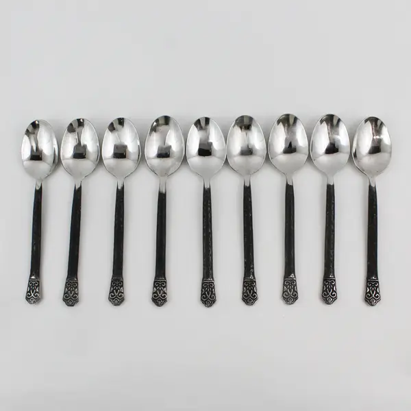 Lot of 9 Gourmet Settings Avalon Barcelona Pattern 18/10 SS Oval Soup Spoons 8"