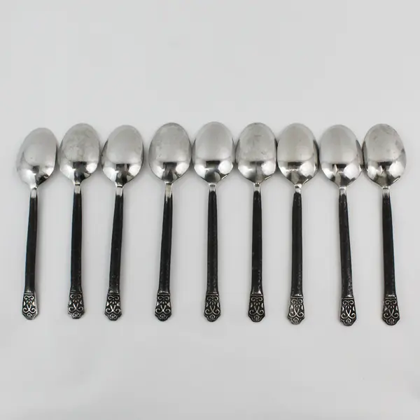 Lot of 9 Gourmet Settings Avalon Barcelona Pattern 18/10 SS Oval Soup Spoons 8"