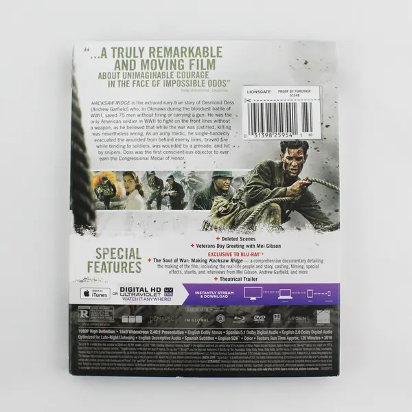 Hacksaw Ridge Blu-ray, 2016, #51549
