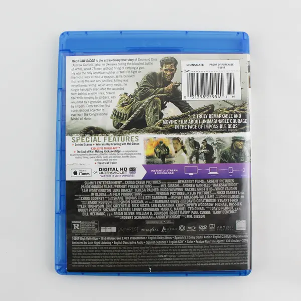 Hacksaw Ridge Blu-ray, 2016, #51549