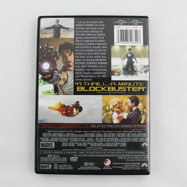 Iron Man DVD Wide Screen 2008, #35065 
