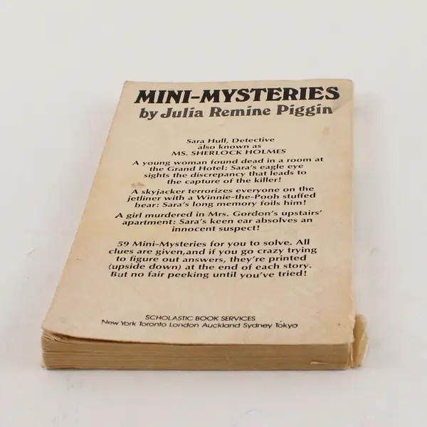 VTG 1973 Paperback Mini-Mysteries Julia R Piggin PB Collection of Short Stories