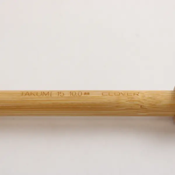 Clover Takumi Bamboo  Premium Knitting Needles, Set of 2 14" #15, New  