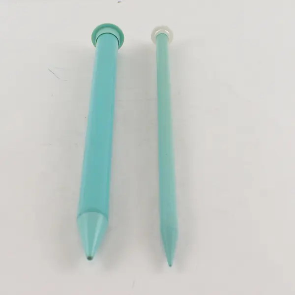 Lot of 2 Vintage Teal Plastic Knitting Needles 1 Boye Size 50