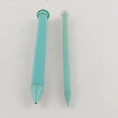 Lot of 2 Vintage Teal Plastic Knitting Needles 1 Boye Size 50