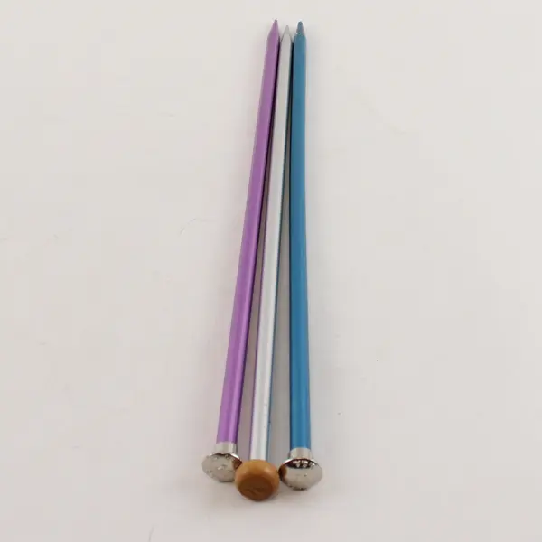 Lot of 3 Boye Aluminum Knitting Needles 14" Long, Size 11 Asstd. Colors 