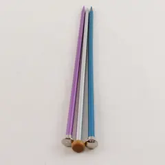 Lot of 3 Boye Aluminum Knitting Needles 14" Long, Size 11 Asstd. Colors 
