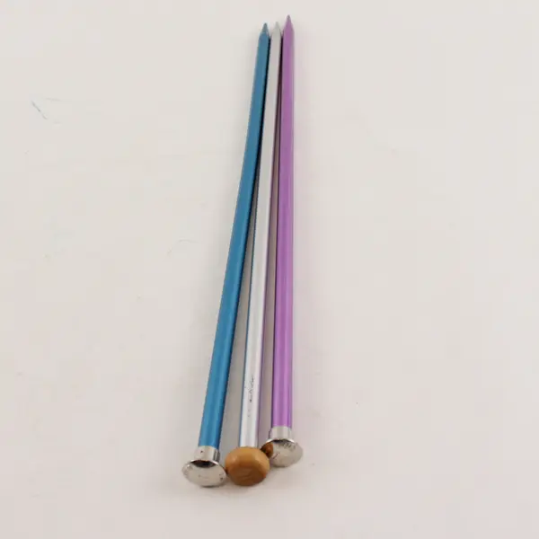 Lot of 3 Boye Aluminum Knitting Needles 14" Long, Size 11 Asstd. Colors 