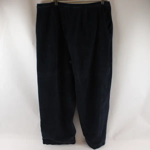 L.L. Bean Women's 2X Blue Velour Corduroy Elastic Waist Pull-On Pants
