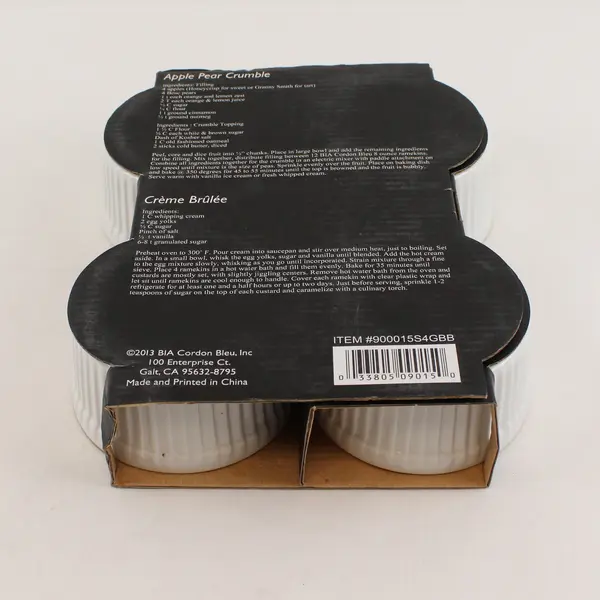 BIA Cordon Bleu 8 oz Porcelain Ramekins Set of 4 Microwave Dishwasher Safe
