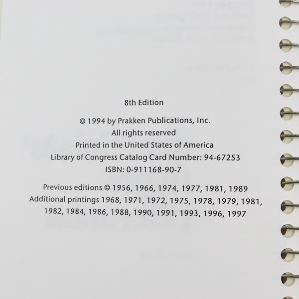 Machinists' Ready Reference Clarence Weingartner 8th Ed 1997 Spiral-Bound PB