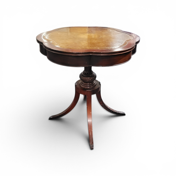 Antique Mahogany Regency Table Clover Top Leather Insert - Freight/Local Pickup