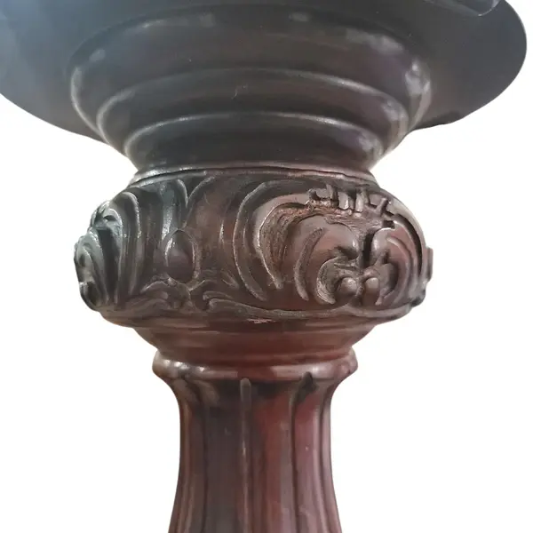 Antique Mahogany Regency Table Clover Top Leather Insert - Freight/Local Pickup