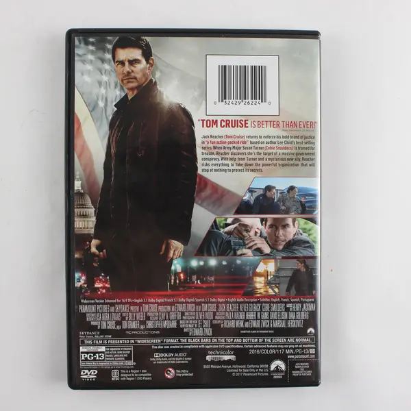Never Go Back DVD, Jack Reacher 2016 