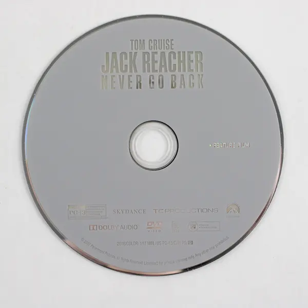 Never Go Back DVD, Jack Reacher 2016 