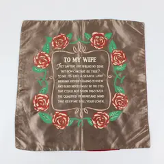 Vintage To My Wife Satin Square Pillow Cover 16" x 16"