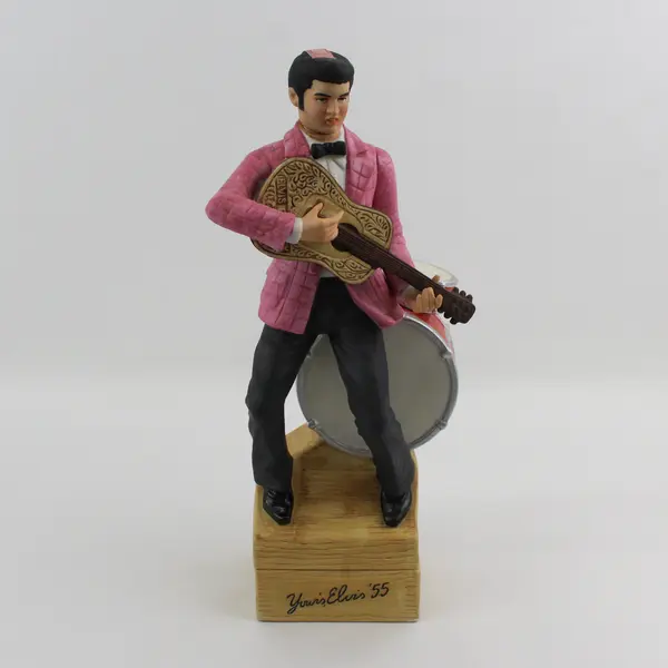 McCormick Elvis Presley Yours Elvis '55 Porcelain Empty Decanter Music Box