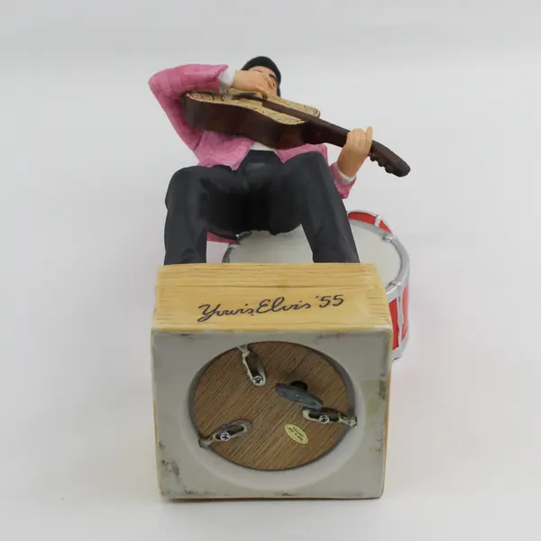 McCormick Elvis Presley Yours Elvis '55 Porcelain Empty Decanter Music Box