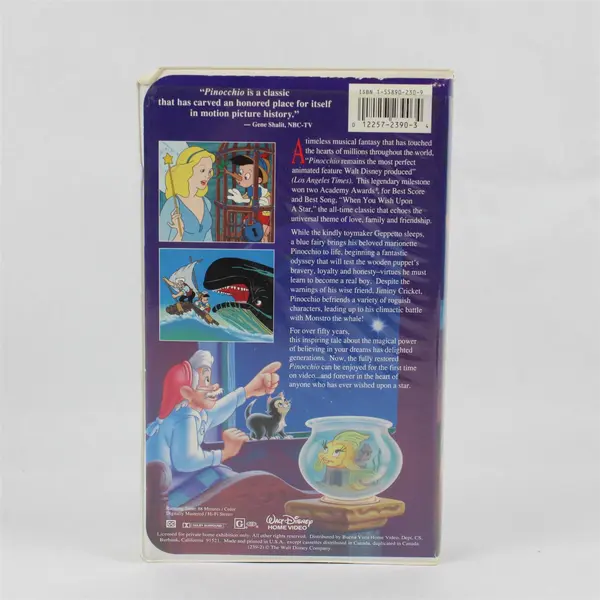 Walt Disney Masterpiece Pinocchio VHS Tape #239-2