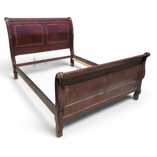 Grand Designs Queen Wood Sleigh Bed Frame Headboard and Footboard - Local Pickup