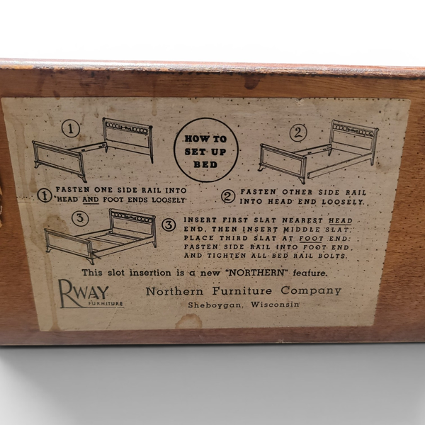 Rway Furniture Vintage Pagoda Chinoiserie Full Bed Frame - Freight/Local Pickup