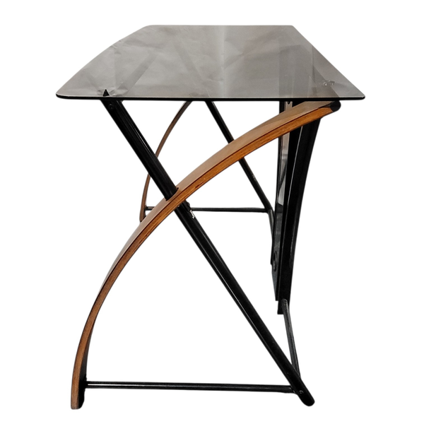 Bell'O Computer Desk With Curved Wood No Keyboard Drawer - Local Pickup Only