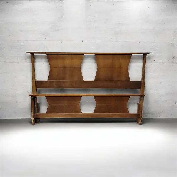 MCM Full Wood Bed Frame Headboard Footboard Set No Rails - Freight/Local Pickup
