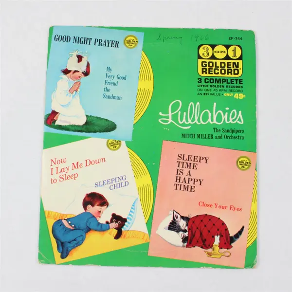 3-on-1 EP Favorite Lullabies Golden Records EP-744 Sandpipers Mitch Miller&Orch