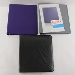 Lot of 3 Staples Cascade Unbranded 3-Ring Binders