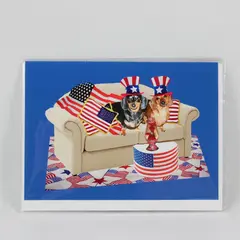 Imagekind USA Flag Dogs Patriotic Dachshund Notecard Unused